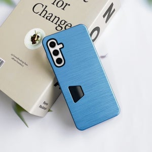 레이 메탈 심플 슬림 범퍼 카드 케이스 블루, 갤럭시S25