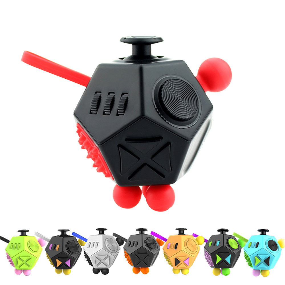 12 면 큐브 감각 <b>릴리스</b> <b>스트레스</b> 불안 감압 주사위 손가락 끝 소년 소녀 선물