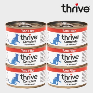 쓰라이브 캔 컴플리트 고양이 습식사료 주식캔 참치, 75g, 6개