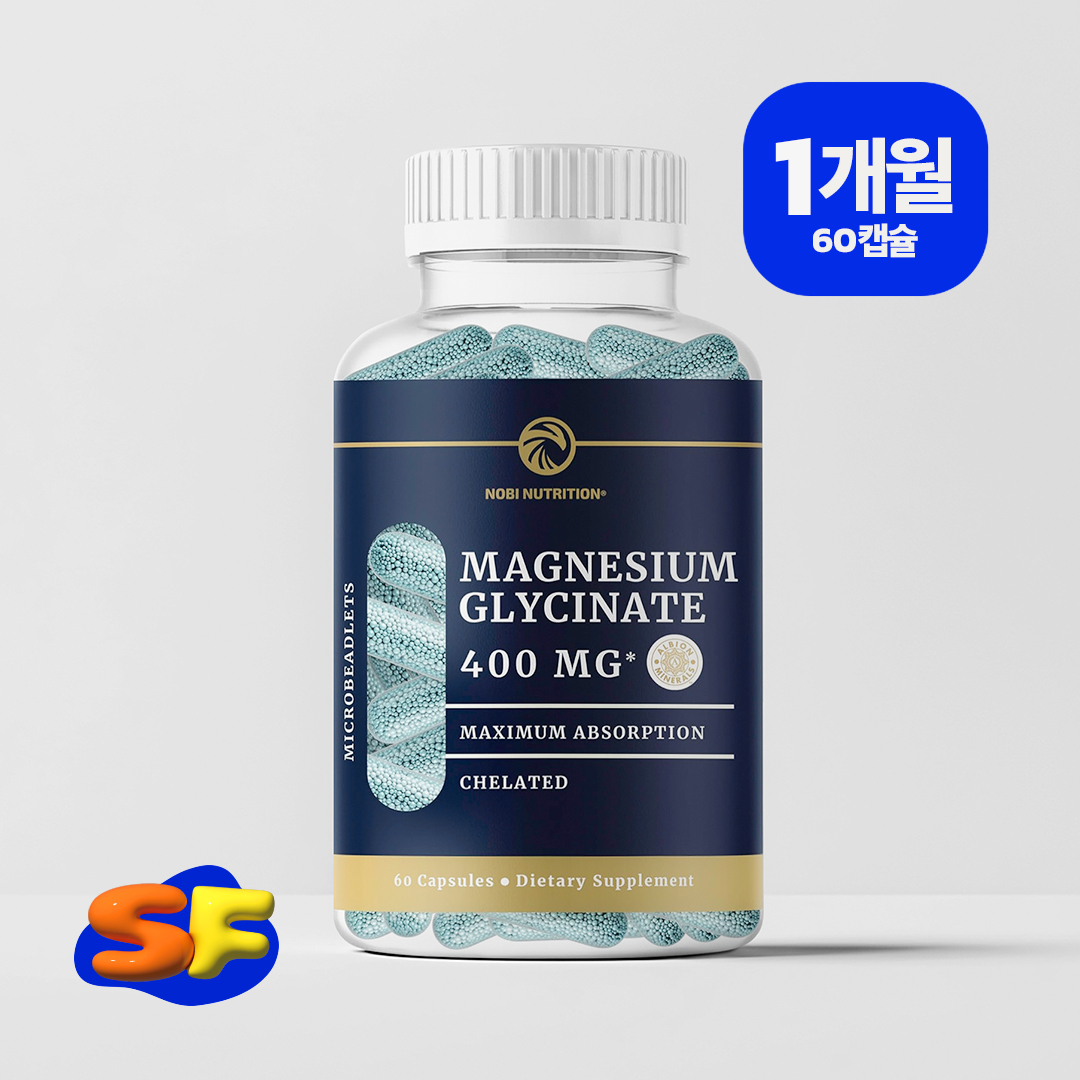 노비뉴트리션 <b>마그네슘 글리시네이트 400</b>mg 60캡슐