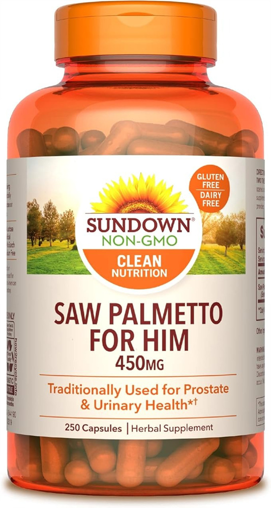 선다운 내추럴 소팔메토 포 <b>힘</b> 남성용 <b>450mg</b> 250 캡슐