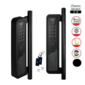 게이트맨 바로열림 바로잠김 GM-1000L 미드나잇 블랙 체결형 핸들바 지문인식 디지털도어락 무료설치 현관문도어락 번호키