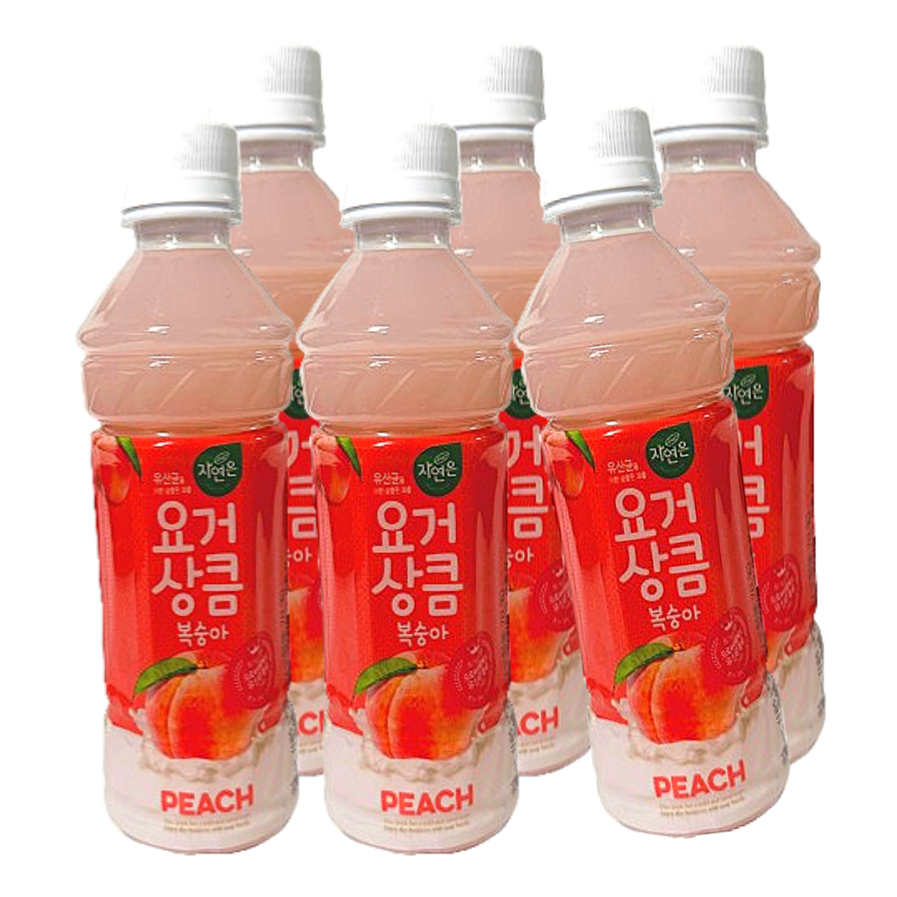 웅진 자연은 요거상큼 복숭아 유산균 음료 340ml 24페트