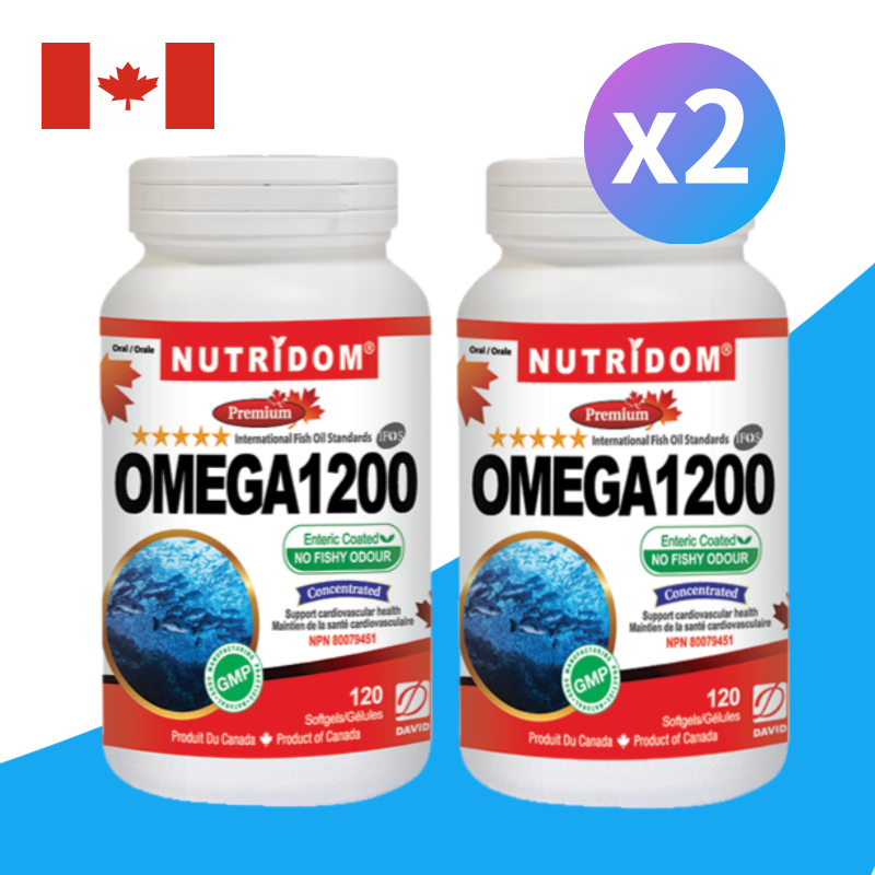(2팩세트)뉴트리돔 <b>오메가3</b> RTG오메가 EPA DHA 1200mg 120소프트젤