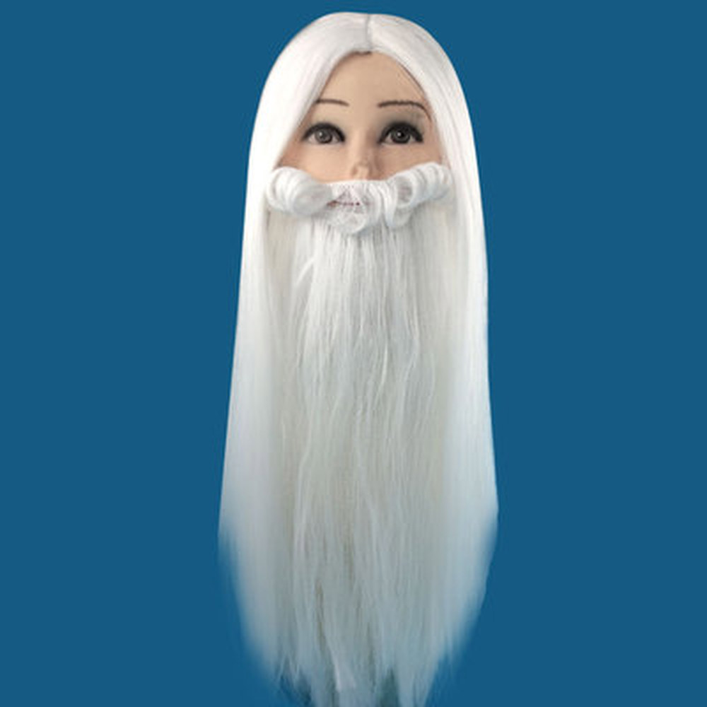 수염 연극 가발 분장 뮤지컬 머리 대머리 고대 모자 공연 크리스마스 산신령 프 이즈