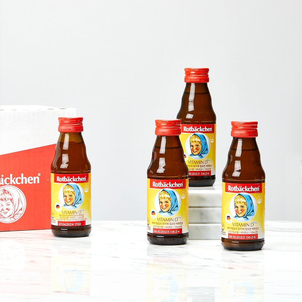 로트벡쉔 <b>비타민D</b> 미니 어린이 성인 <b>비타민D</b>영양제 125ml, 48개