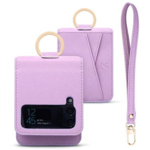 지플립 케이스 카드 힌지 보호 라벤더 퍼플, 갤럭시 Z플립3