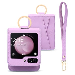 지플립 케이스 카드 힌지 보호 라벤더 퍼플, 갤럭시 Z플립5