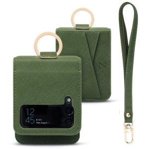 지플립 케이스 카드 힌지 보호 그린 카키, 갤럭시 Z플립1 / Z플립2 공용