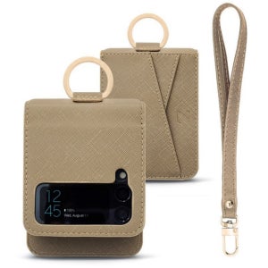 지플립 케이스 카드 힌지 보호 애쉬 브라운, 갤럭시 Z플립1 / Z플립2 공용