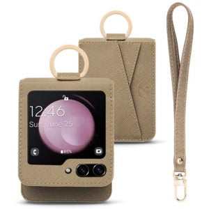 지플립 케이스 카드 힌지 보호 애쉬 브라운, 갤럭시 Z플립5