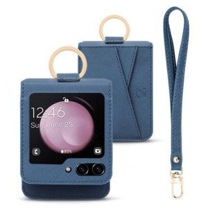 지플립 케이스 카드 힌지 보호 미드 블루, 갤럭시 Z플립5