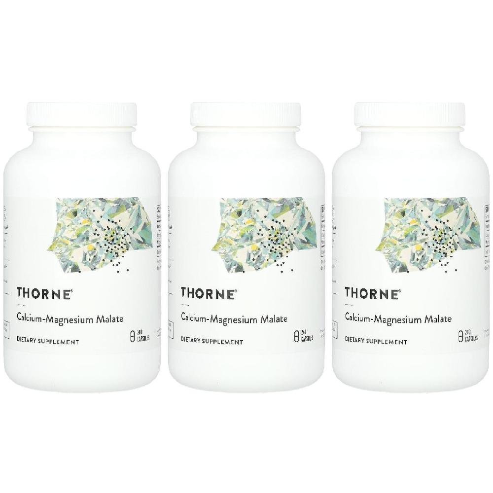 THORNE Calcium <b>Magnesium</b> 칼슘 <b>마그네슘</b> 말레이트 240정 3개