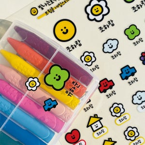 네임스티커 배경없는 트윙클 엠보 타투 UVDTF 방수 어린이집 이름 중형 하루