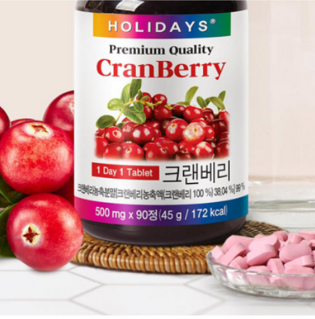 방광 배뇨기능 개선에 크랜베리 영양제 90정 1개