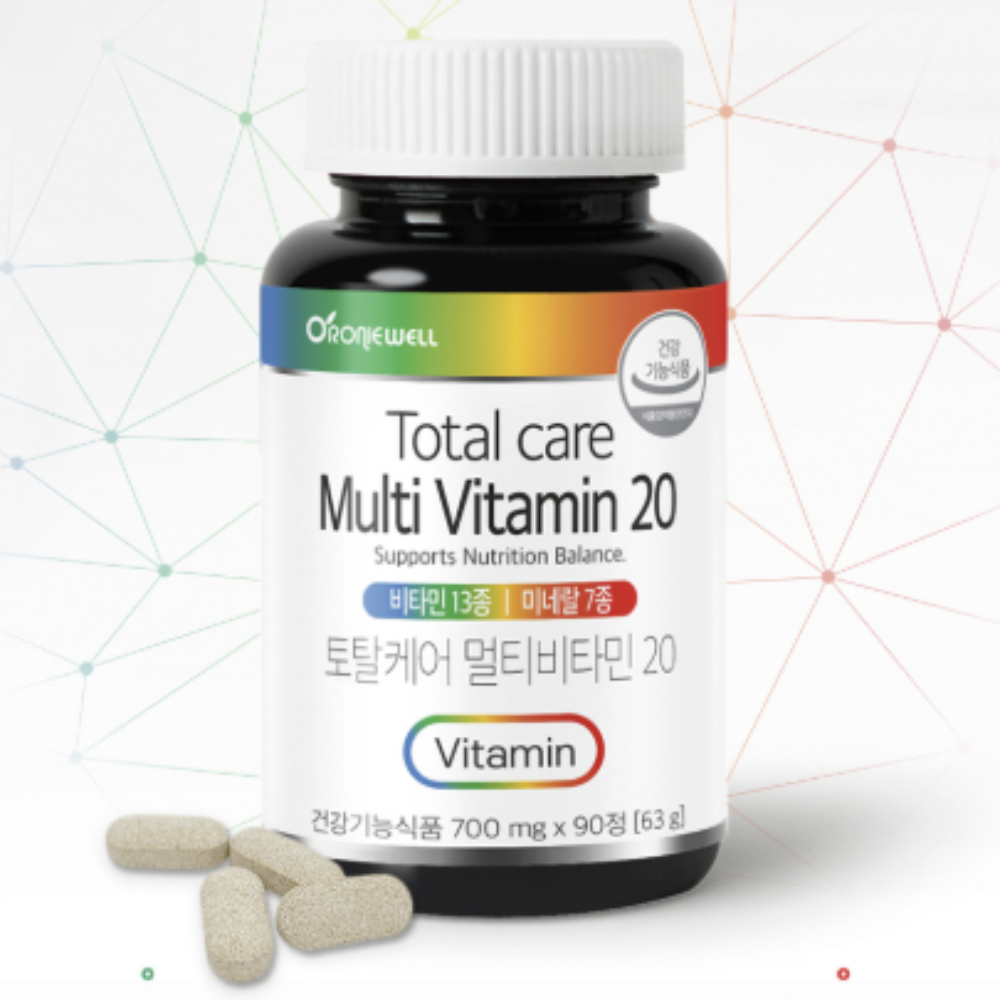 <b>로니웰</b> 토탈케어 멀티<b>비타민</b> 20 700mg 90정