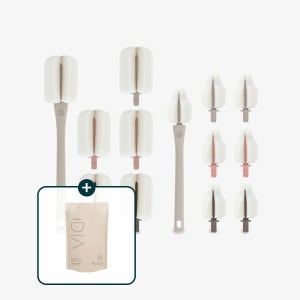 [젖병세정제리필 GIFT] 마더케이 리필형 스펀지 젖병솔&젖꼭지솔 1년 완성 풀 세트