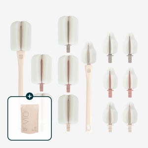 [젖병세정제리필 GIFT] 마더케이 리필형 스펀지 젖병솔&젖꼭지솔 1년 완성 풀 세트