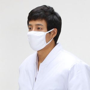 순면 위생 마스크 조리복 유니폼 전용 흰색