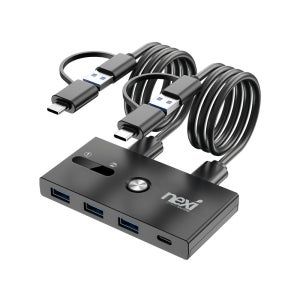 넥시 USB 스위치 선택기 2포트 수동 USB3.0 셀렉터