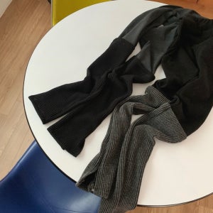 츄러스 투톤 레그 워머 기모 레깅스