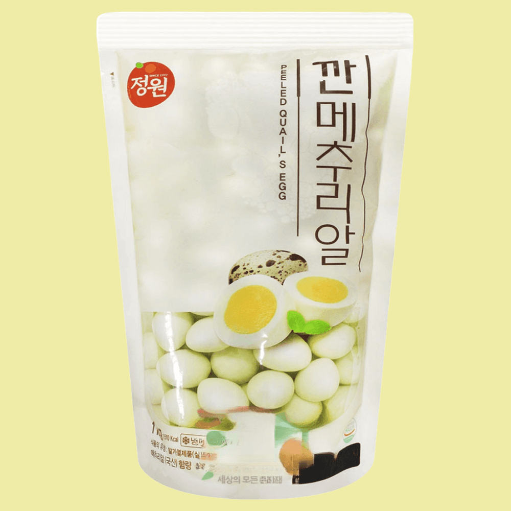 국내산 껍질 없는 삶은 깐 메추리알 1kg 안전포장