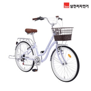 2026 삼천리 24 프림로즈 - 새벽배송 7단 알루미늄 바구니 여성용 자전거