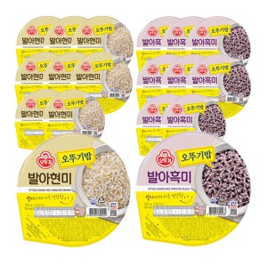 [라운지전용] [9+9] 오뚜기 맛있는 오뚜기밥 발아현미 210g 9개+발아흑미 210g 9개 외 6종
