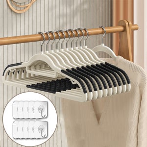 엠케이리빙 어깨뿔방지 라운드 회전형 논슬립 옷걸이 미끄럼방지 오렌지, 10개