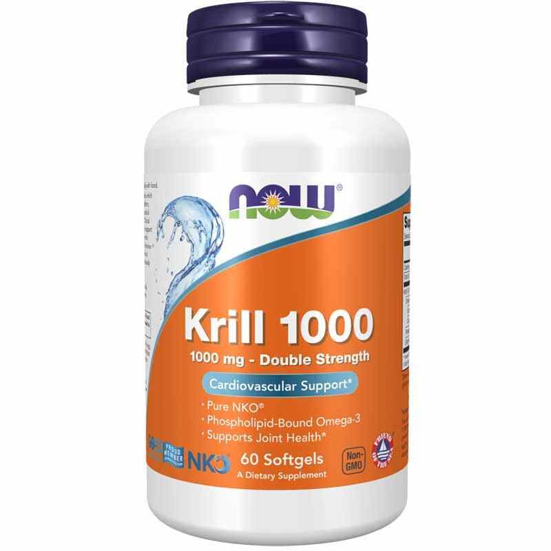 <b>나우 푸드 크릴 오일</b> 1000 더블 스트렝스 1000 mg, 60 소프트젤
