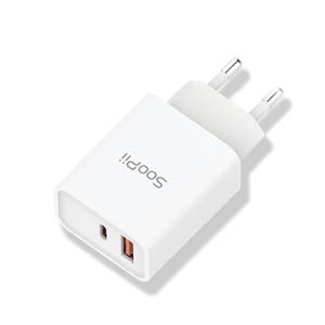 N배송 USB A C타입 25W PD PPS 2구 듀얼 초고속 충전기 화이트