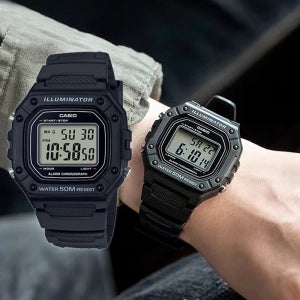 카시오 전자 우레탄 시계 스포츠 군대 아웃도어 W-218H 시리즈 백화점AS
