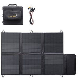 LVYUAN 휴대용 접이식 태양광패널 킴핑용 낚시용 전지판 120W