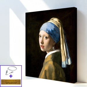 진주 귀걸이를 한 소녀 53X62 cm 캔버스액자 요하네스 베르메르 명화 그림