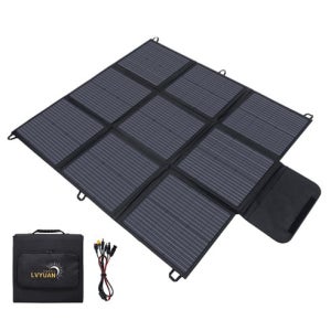LVYUAN 휴대용 접이식 태양광패널 킴핑용 낚시용 전지판 카펫형 200W