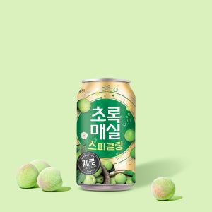 초록매실 스파클링 제로 캔 350mL 24개