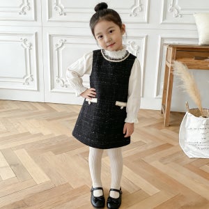 투에그여아동 봄가을 트위드원피스세트 주니어 여자아이드레스투피스 컬리수 파티복 정장 스쿨룩