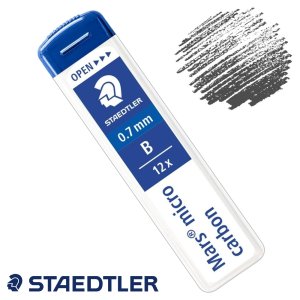 스테들러 마스 마이크로 카본 250 샤프심 0.7mm B 12입 78x20x7mm 6g