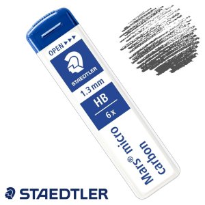 스테들러 마스 마이크로 카본 250 샤프심 1.3mm HB 6입 78x20x7mm 6g