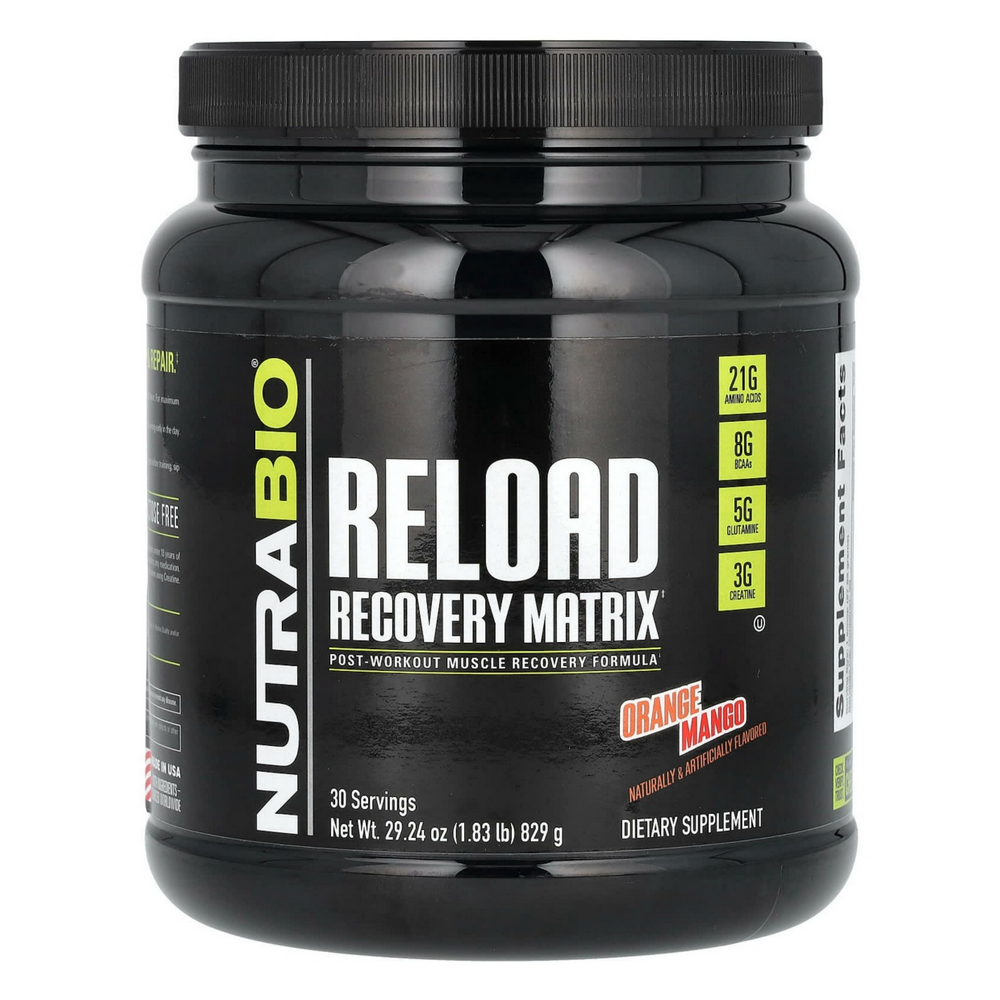 뉴트라바이오 <b>리로드 리커버리 매트릭스</b> 오렌지 망고 1.83lb 829g