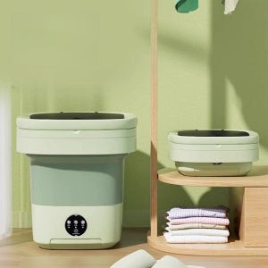 접이식 세탁기 탈수기 전자동 휴대용 미니 속옷세탁기 17L 양말세탁기 향균 블루라이트 17L 민트 그린
