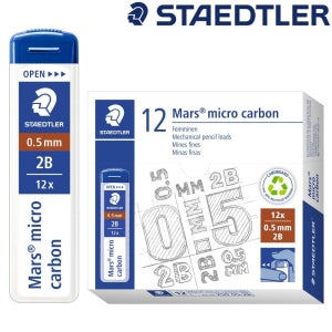 스테들러 마스 마이크로 카본 250 샤프심 0.5mm 2B 1갑 12개입 80g