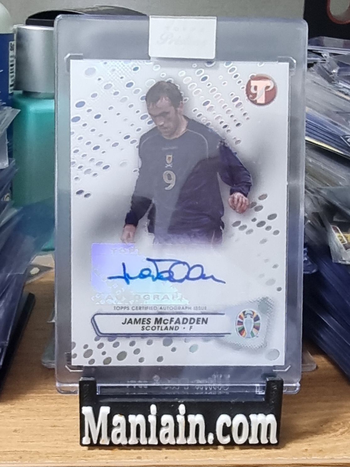 제임스 맥파든 오토 친필사인카드 2023 Topps Pristine Road To UEFA Euro 2024 James McFadden Auto PA-JMC 축구카드