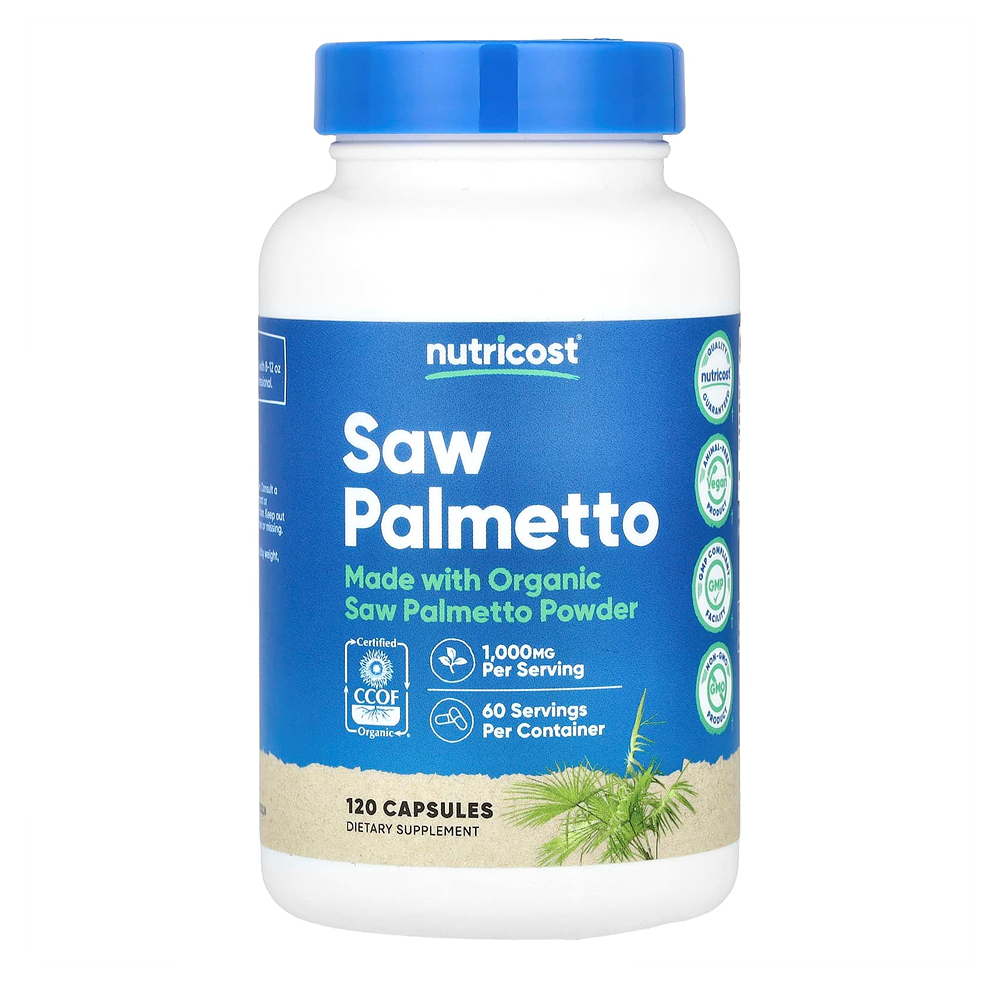 <b>Nutricost 쏘팔메토</b> 1000mg 캡슐 120정(캡슐 1정당 500mg)