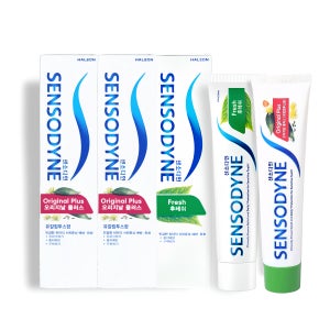 센소다인 오리지널플러스 후레쉬 고불소 치약 100gx3개 민감성 시린이 구취 충치예방