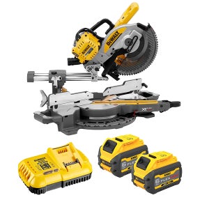 디월트 DCS727T2 무선 슬라이딩 254MM 각도절단기 60V 배터리 2Ah 2개 셋