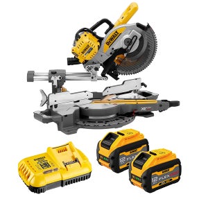 디월트 DCS727Y2 충전 254MM 슬라이딩 각도절단기 60V 배터리 4Ah 2개 셋