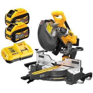 디월트 DCS781X2 무선 슬라이딩 305MM 각도절단기 60V 배터리 3Ah 2개 셋