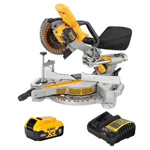 디월트 DCS361P1 충전 184MM 슬라이딩 각도절단기 20V 배터리5Ah 1개 세트