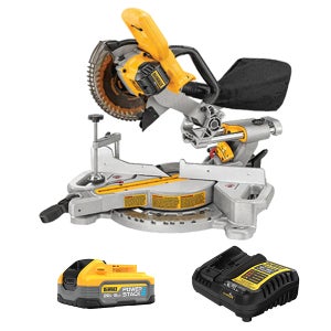 디월트 DCS361H1 무선 슬라이딩 184MM 각도절단기 20V 파워스택5Ah 1개 셋